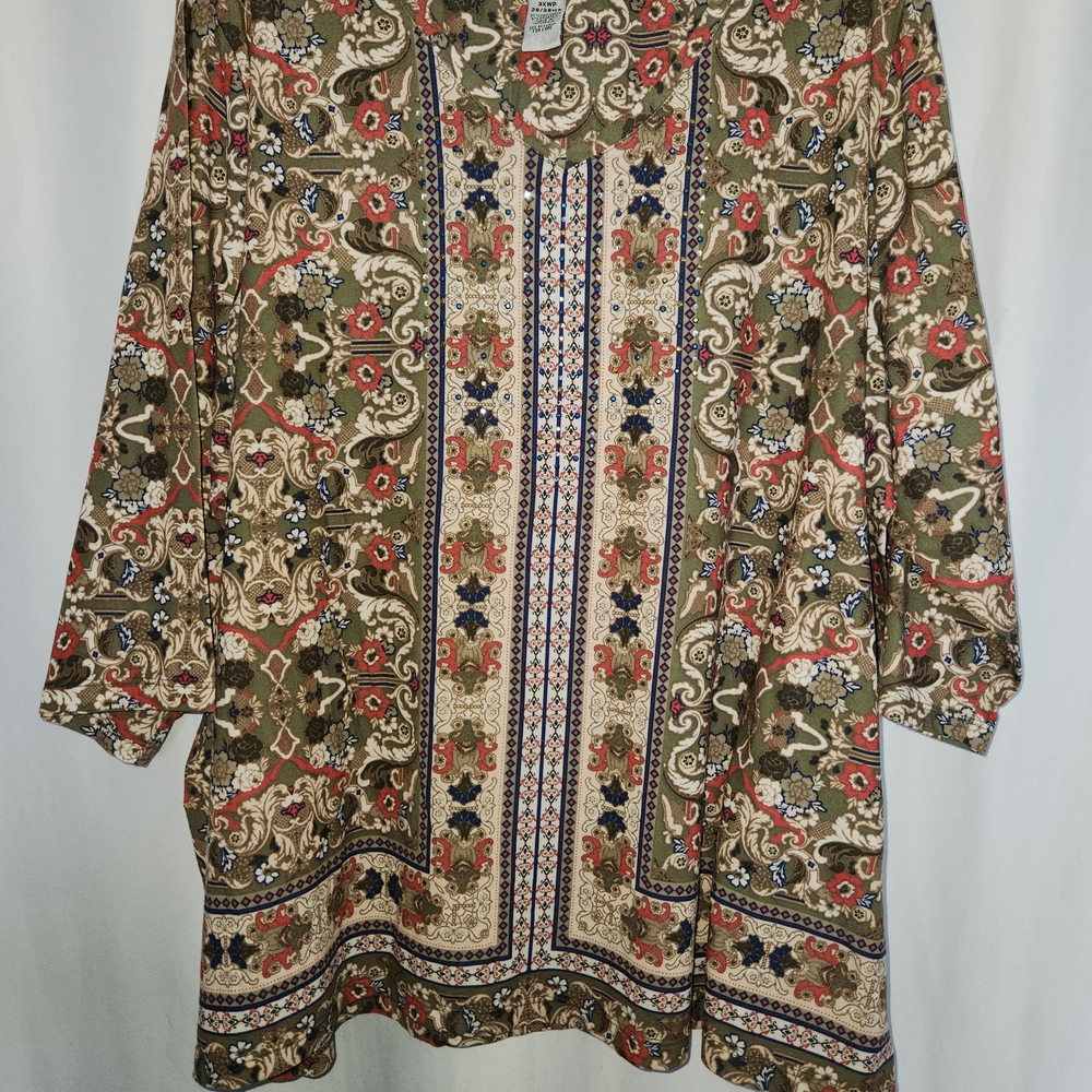 Catherines Multicolor Patterned Top Size 3XWP #bo… - image 1